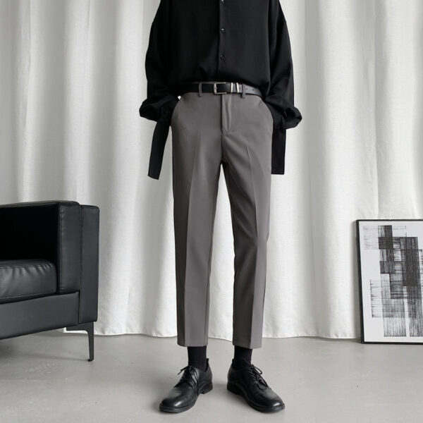 Korean Style Suit Pants Men s Slim Fashion Solid Color Business Society Dress Pants Men Streetwear 3
