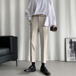 Korean Style Suit Pants Men s Slim Fashion Solid Color Business Society Dress Pants Men Streetwear 3.jpg 640x640 3