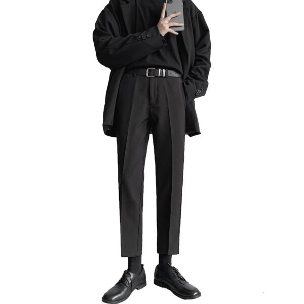 Korean Style Suit Pants Men s Slim Fashion Solid Color Business Society Dress Pants Men Streetwear 6
