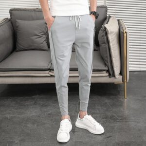 Korean Summer Pants Men Fashion Design 2022 Slim Fit Men Harem Pants Ankle Length Solid All 1.jpg 640x640 1