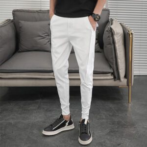 Korean Summer Pants Men Fashion Design 2022 Slim Fit Men Harem Pants Ankle Length Solid All 3.jpg 640x640 3