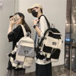 Korean schoolbag female student backpack large capacity fashion