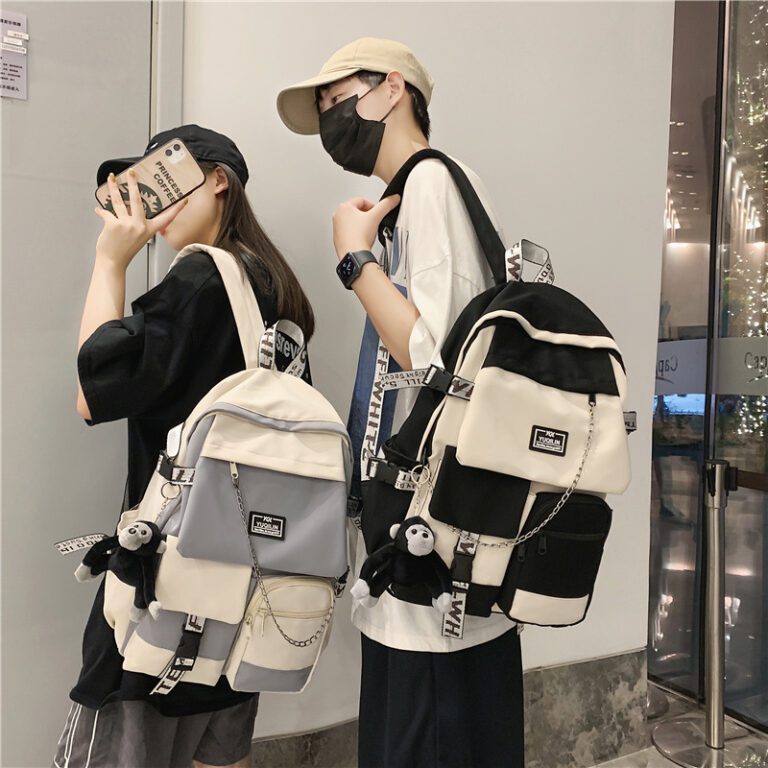 Korean schoolbag female student backpack large capacity fashion boy backpack computer bag femal school backpack school
