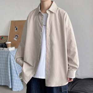 LAPPSTER Men Korean Fashion White Long Sleeve Shirts 2022 Mens Harajuku Black Oversized Shirt Male Button 3.jpg 640x640 3