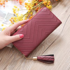 Ladies Zipper Purse Large Capacity Practical Hand Wallet Woman PU Leather Fashion Female Long Section Wallet 10.jpg 640x640 10