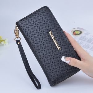 Ladies Zipper Purse Large Capacity Practical Hand Wallet Woman PU Leather Fashion Female Long Section Wallet