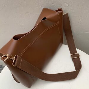 Large Capacity Women s Shoulder Bag Vintage Commuting PU Leather Messenger Bags For Ladies Luxury Female 5