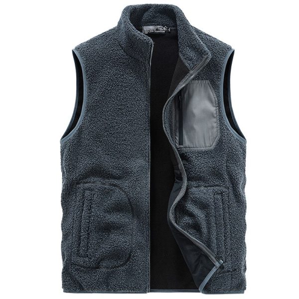 Large Size Clothing S 5Xl Men Fleece Vest Jacket 2021 Spring New Windproof Casual Warm Vest 1