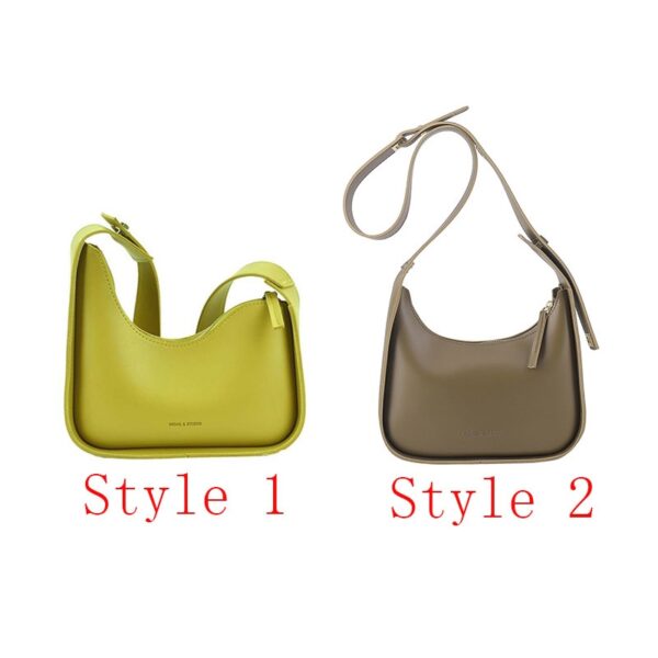 Luxury Crossbody Bags For Women 2021 Leather Lemon Color Shoulder Bag Women Casual Satchels Wide Straps 5