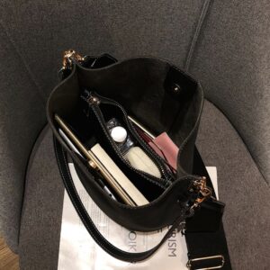 Luxury Designer Handbags Ladies Bucket Bag PU Leather Shoulder Bags Large Capacity Crossbody Bags for Women 5