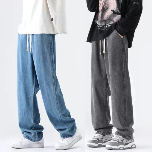 M 5XL Teenage Jeans Appear Slim and Loose Fitting Casual and Versatile Sportswear Pants Straight Leg