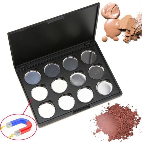 Magnetic Eyeshadow Makeup Palette Empty Blush Lipstick Container Case with Pcs mm Round Metal Pans
