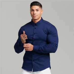 Men Fashion Casual long Sleeve Solid Shirt Super Slim Fit Male Social Business Dress Shirt Brand 1.jpg 640x640 1