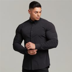 Men Fashion Casual long Sleeve Solid Shirt Super Slim Fit Male Social Business Dress Shirt Brand.jpg 640x640