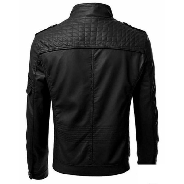 Men Faux Leather Jacket Motorcycle 5Xl Men Jackets Black Jaqueta De Couro Masculina Outwear Male Slim 3