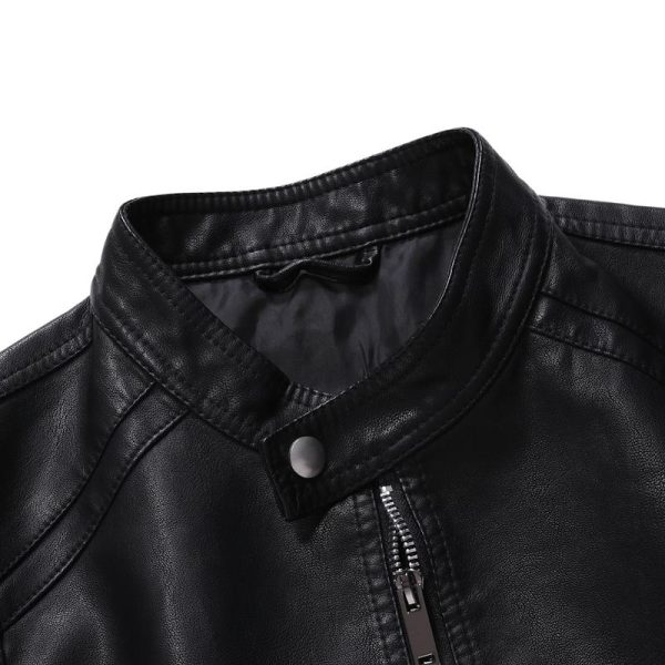 Men Faux Leather Jacket Motorcycle 8Xl Men s Jackets Black Jaqueta De Couro Masculina Outwear Male 2