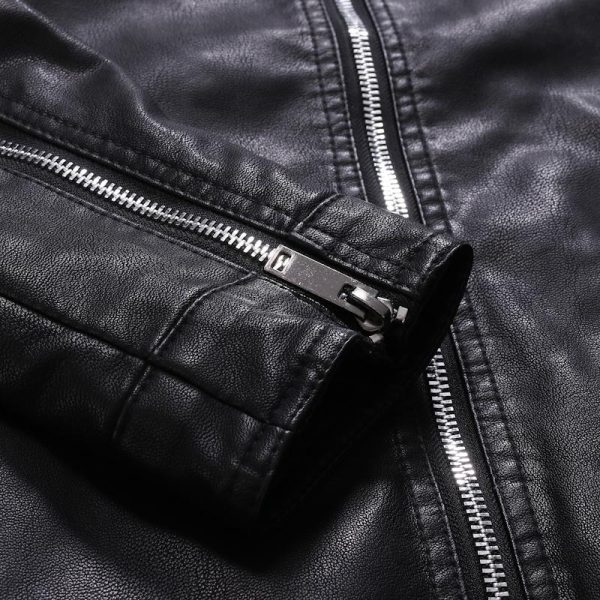 Men Faux Leather Jacket Motorcycle 8Xl Men s Jackets Black Jaqueta De Couro Masculina Outwear Male 4
