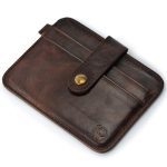 Men Genuine Leather Slim Wallet Male Small Purse