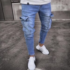Men Jeans Safari Style Pencil Pants Solid Slim Male Denim Trousers Cargo Streetwear Plus Size Autumn 1.jpg 640x640 1