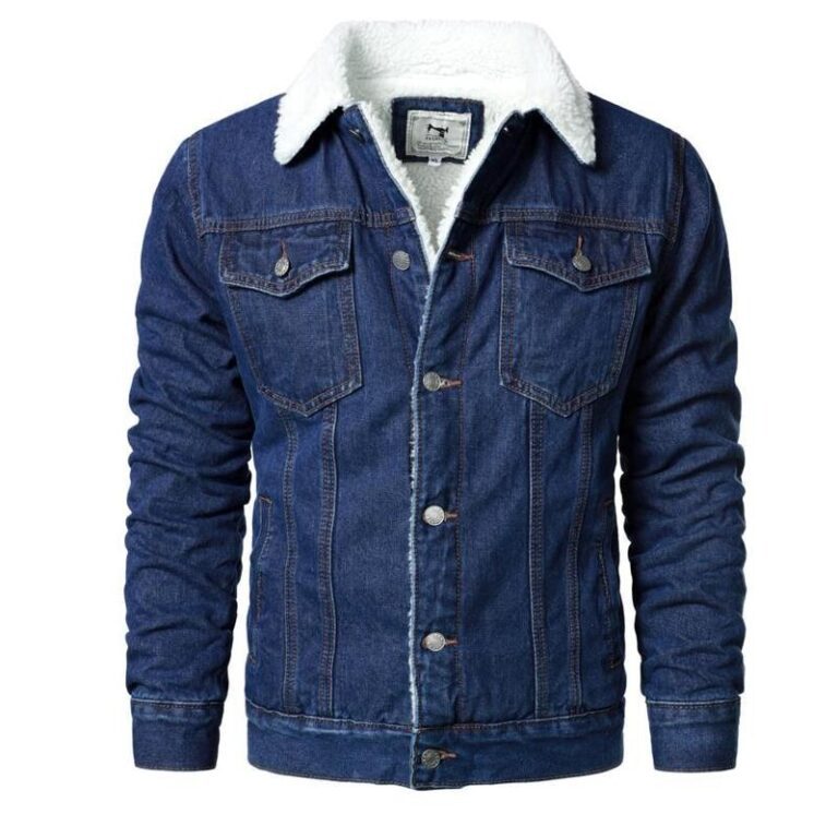 Men Light Blue Denim Jackets Slim Casual Denim Coats New Male High Quality Cotton Thicker Winter 2