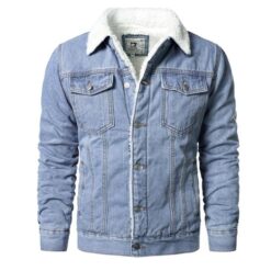 Men Light Blue Denim Jackets Slim Casual Denim Coats New Male High Quality Cotton Thicker Winter 3.jpg 640x640 3