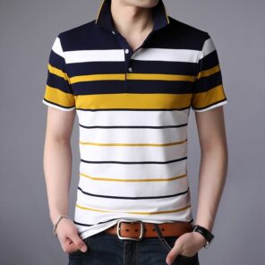 Men S Classic Striped Polo Shirt Cotton Short Sleeve 2021Summer Plus Oversize M XXXXL