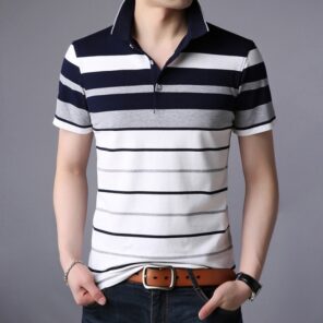 Men S Classic Striped Polo Shirt Cotton Short Sleeve 2021Summer Plus Oversize M XXXXL.jpg 640x640