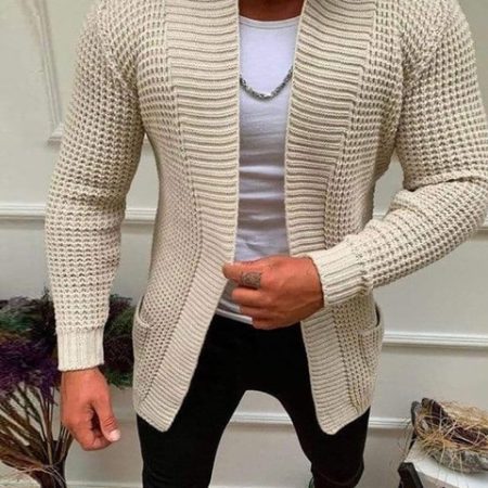 Men Striped Casual Knitting Cardigan Spring Autumn V Neck Solid Long Sleeve Male Jacket Daily Style.jpg 640x640