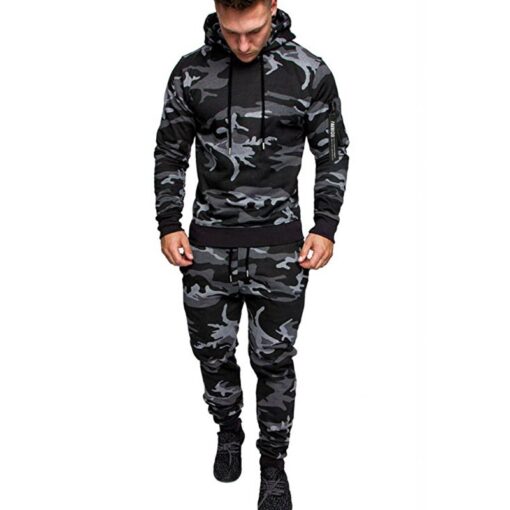 Men Tracksuit Sportswear Military Hoodie Sets Camouflage Men Autumn Winter Tactical Sweatshirts and Pants 2 Pieces 3