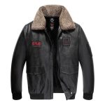 Men Winter Coats Pu Leather Jackets Bomber Coat