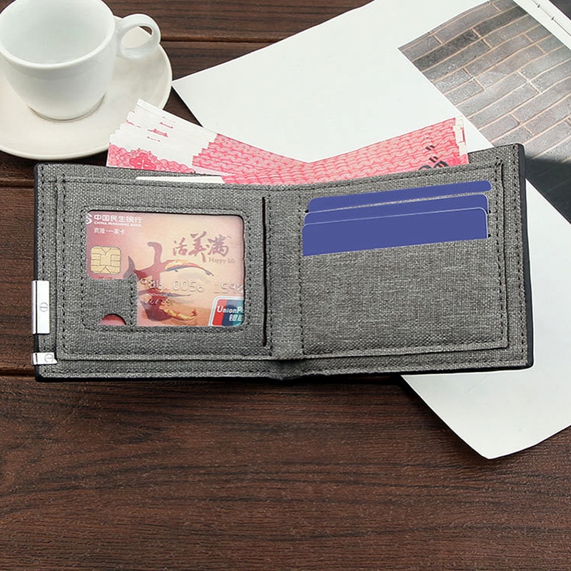 Men's Short Wallet: Stylish Canvas Card Holder - Akolzol.com