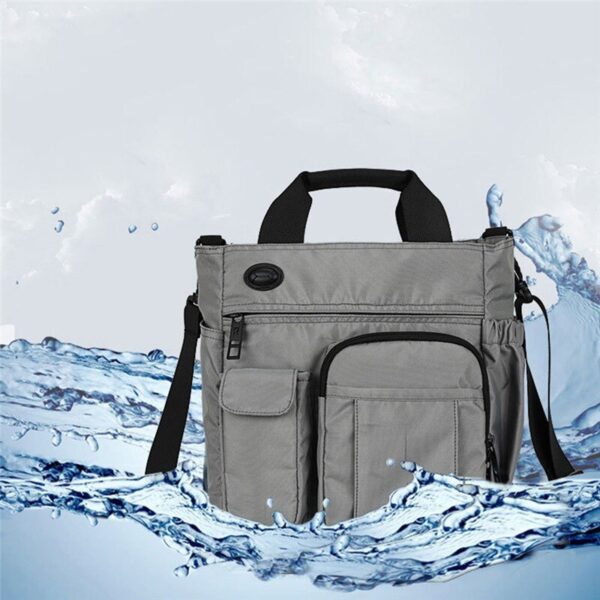 Men s USB Charging Messenger Bag Waterproof Zipper Handbag For Male Multifunctional Casual Crossbody Bag 3