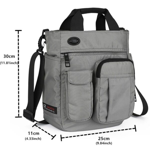 Men s USB Charging Messenger Bag Waterproof Zipper Handbag For Male Multifunctional Casual Crossbody Bag 5