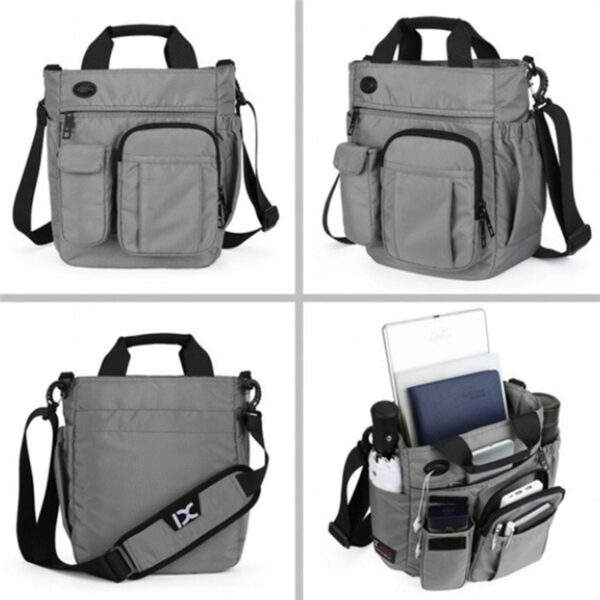 Men s USB Charging Messenger Bag Waterproof Zipper Handbag For Male Multifunctional Casual Crossbody Bag 6
