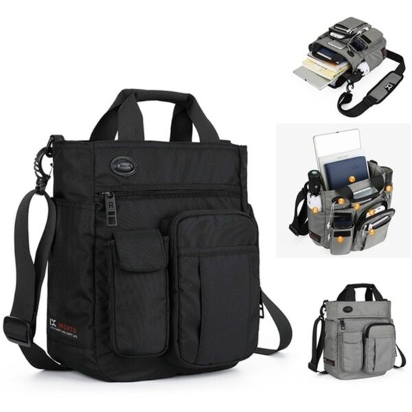 Men s USB Charging Messenger Bag Waterproof Zipper Handbag For Male Multifunctional Casual Crossbody Bag