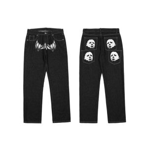 Men s Y2k Jeans Cashew Flowers Oversize Streetwear Casual Pants Punk Hip Hop Letter Print Baggy 2.jpg 640x640 2