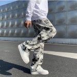 Mens Fashion Printed jeans Spring 2023 Mopping Trousers