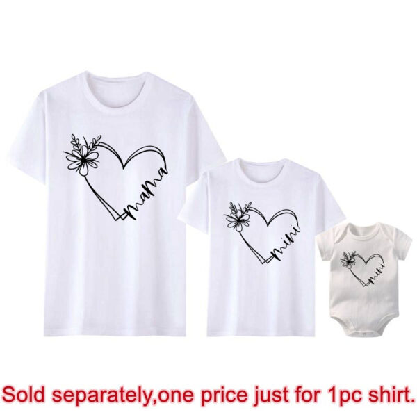 Mother Kids Fashion Baby Girl Clothes Summer For Mother And Daughter Mother Kids T Shirt Mom 3