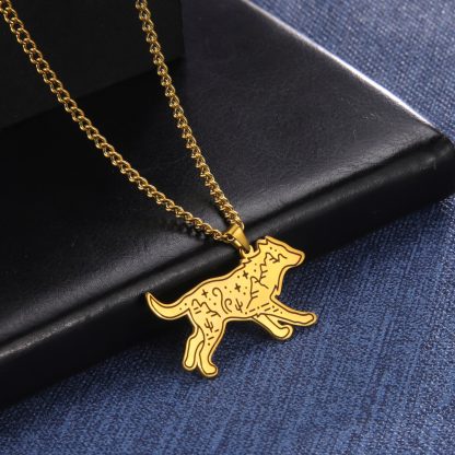 My Shape Eagle Wolf Animal Pendant Necklaces for Men Mountain Landscape Stainless Steel Necklace Fashion Male 4