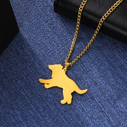 My Shape Eagle Wolf Animal Pendant Necklaces for Men Mountain Landscape Stainless Steel Necklace Fashion Male 5