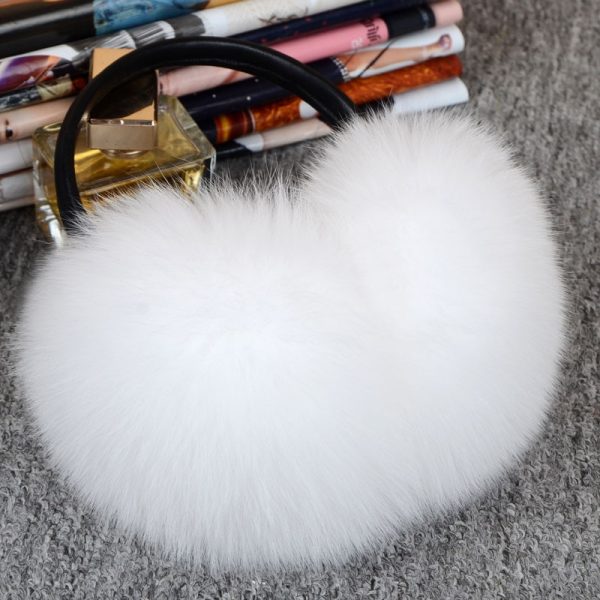 Natural Raccoon Fur Winter Big Earmuffs Women Oversize Korea Fashion Warm Real Fur Earcaps Thick Big 2