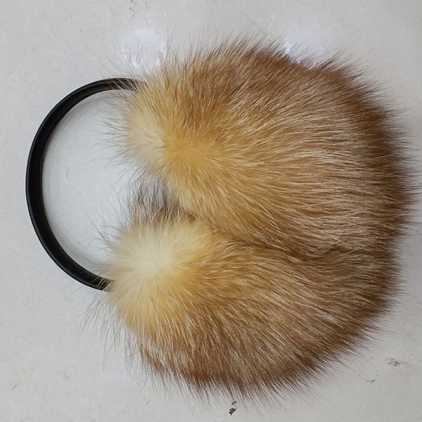 Natural Raccoon Fur Winter Big Earmuffs Women Oversize Korea Fashion Warm Real Fur Earcaps Thick Big 5