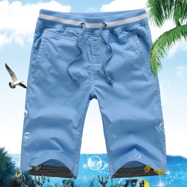 New 2022 Men Summer Casual Shorts Men Straight Shorts Male Fashion Cotton Beach Short Pants Candy
