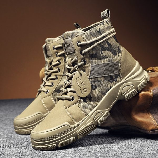 New Autumn Early Winter Shoes Men Boots High top Canvas Shoes Camouflage Street Shoes Mens Ankle 2