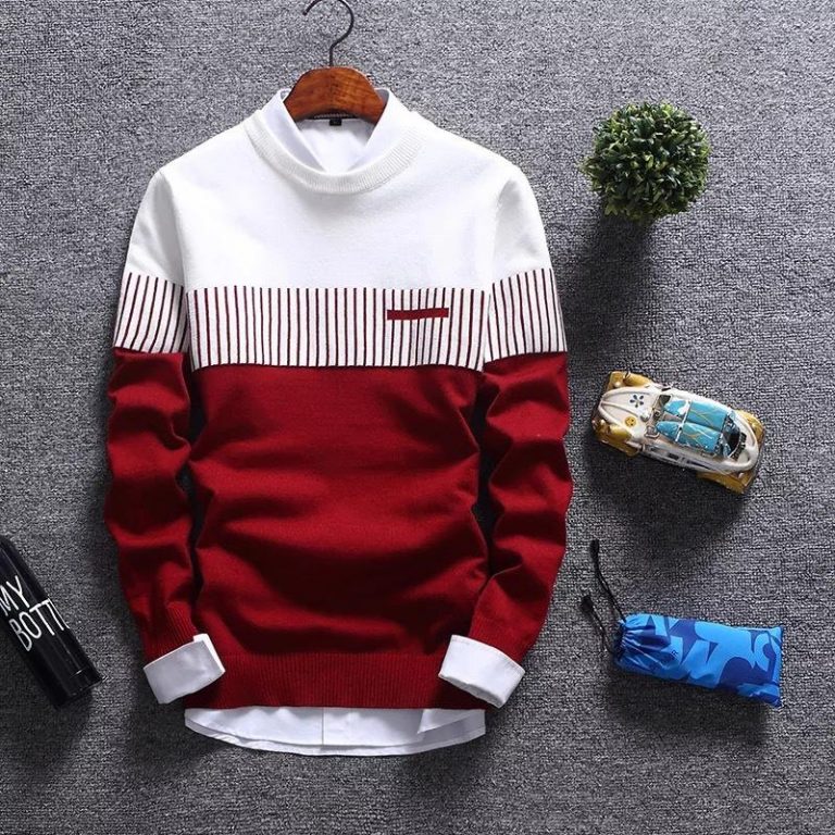 New Autunm Pullovers Men Fashion Strip Causal Knitted Sweaters Pullovers Mens Slim Fit O Neck Knitwear 2