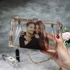 New Custom Acrylic Transparent Women Clutch Bag Chain Luxury Brand Women Messenger Bag Evening Bag Handbag 1