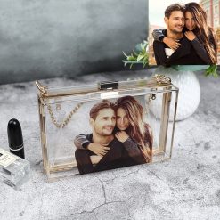 New Custom Acrylic Transparent Women Clutch Bag Chain Luxury Brand Women Messenger Bag Evening Bag Handbag