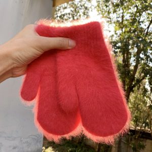 New Cute Rabbit Wool Gloves Korean Female Winter Thicken Warm Mittens Solid Color Elastic Full Finger 5.jpg 640x640 5