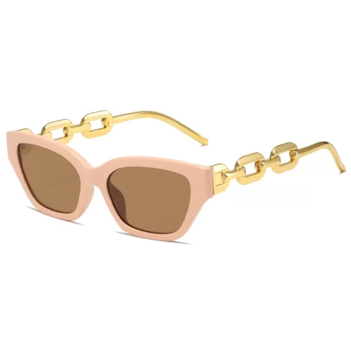 New Fashion Cat Eye Sunglasses Women Vintage Brand Designer Glasses Black Sun Glasses Female UV400 Golden 5