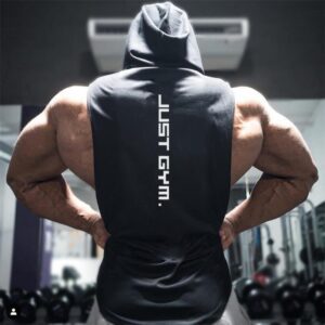 New Fashion Cotton Sleeveless Shirts Gym Hoodies Tank Top Men Fitness Shirt Bodybuilding Singlet Workout Vest 1